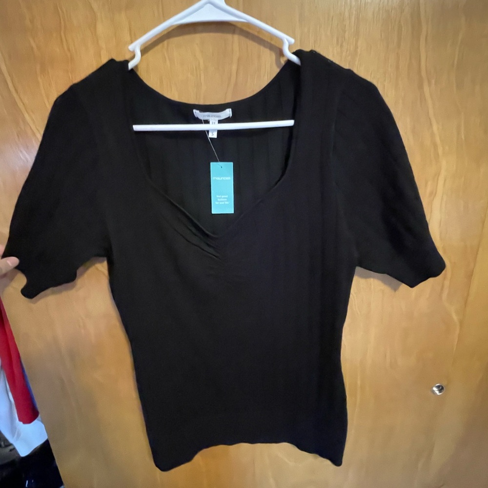 Maurices Black Short Sleeve Fitted Tee
